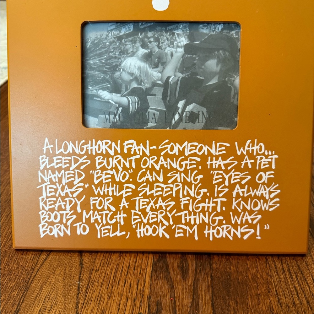 Burnt Orange Longhorn Picture Frame